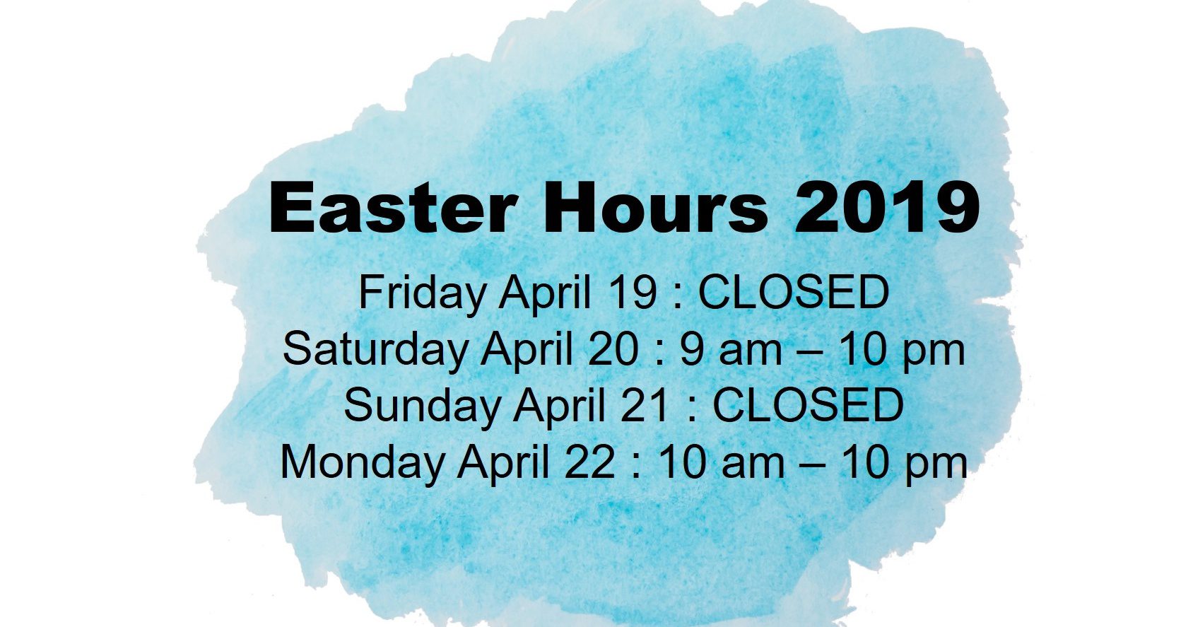 bmo easter hours 2019