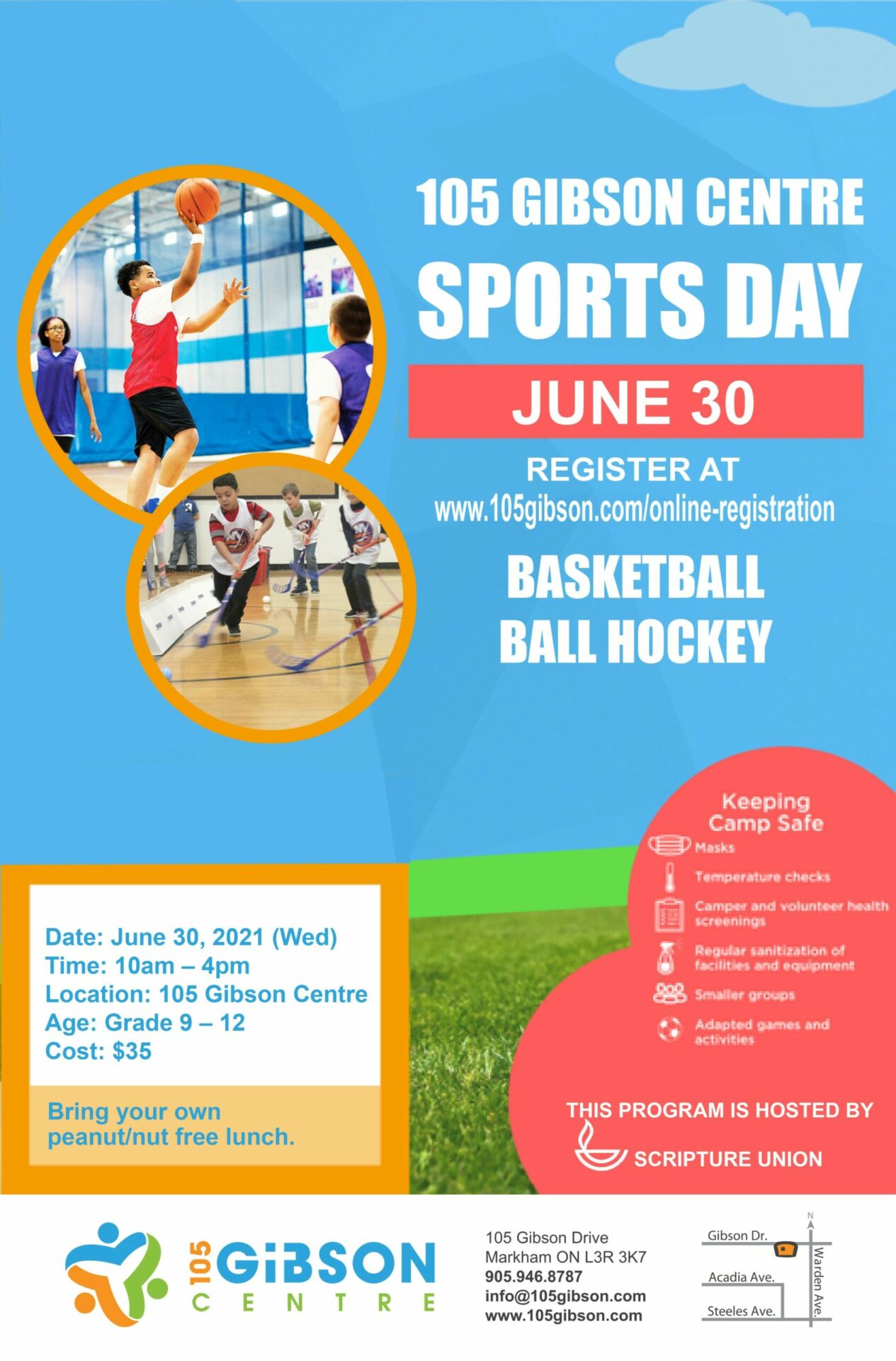 105 Gubson Centre - Sports Day June 30, 2021 - Basketball, Ball Hockey