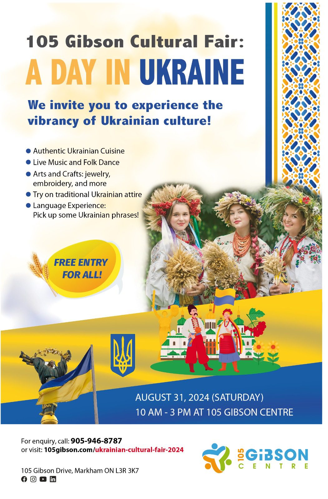 Ukrainian Cultural Fair 2024 – 105 Gibson Centre